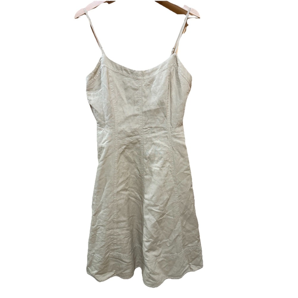 Banana Republic Minimalist Khaki Sun Dress Mini Size 12P EUC